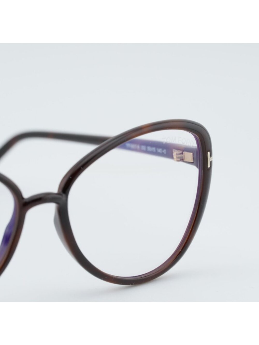 Tom Ford FT5907-B 052 Eyeglasses Havana 55mm Butterfly Frame, Blue Light Block - Picture 6 of 10
